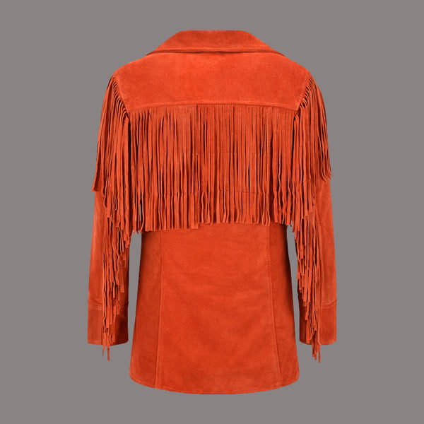 Women's Suede Fringe Jacket AURA