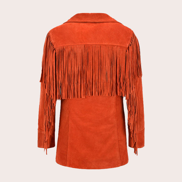 Women's Suede Fringe Jacket AURA