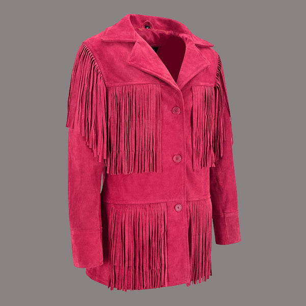 Women's Suede Fringe Jacket AURA