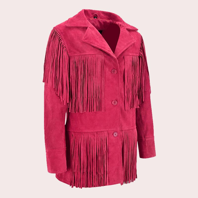Women's Suede Fringe Jacket AURA