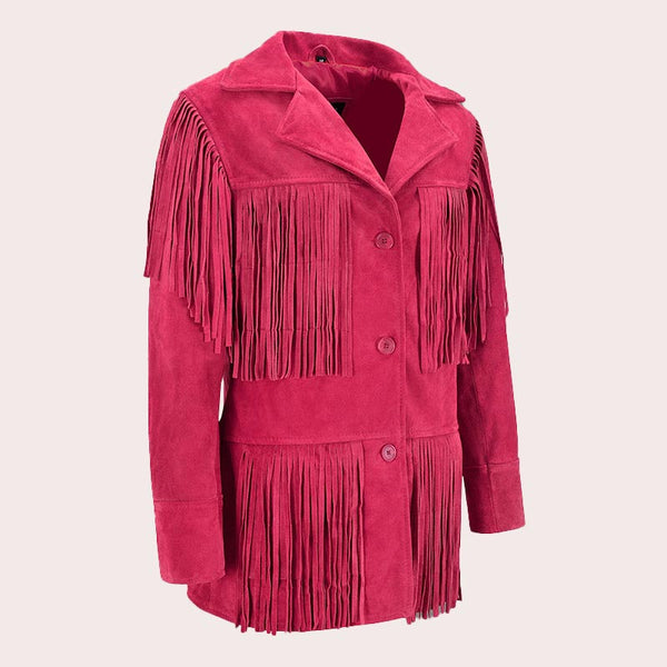Women's Suede Fringe Jacket AURA