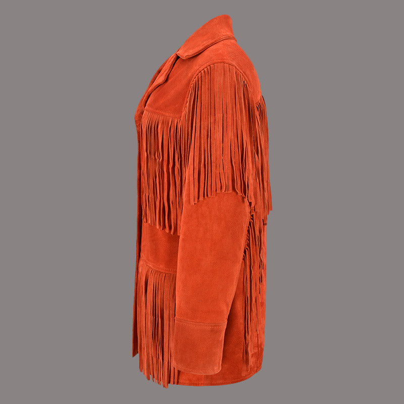 Women's Suede Fringe Jacket AURA