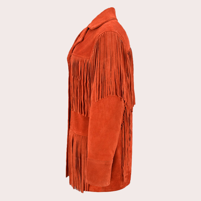 Women's Suede Fringe Jacket AURA