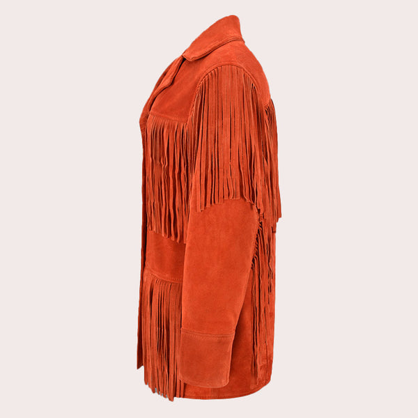 Women's Suede Fringe Jacket AURA