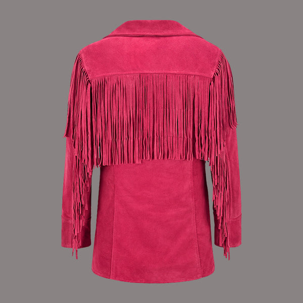 Women's Suede Fringe Jacket AURA