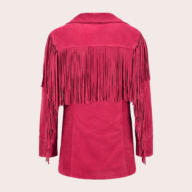 Women's Suede Fringe Jacket AURA