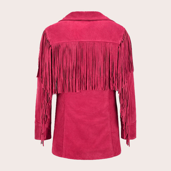 Women's Suede Fringe Jacket AURA