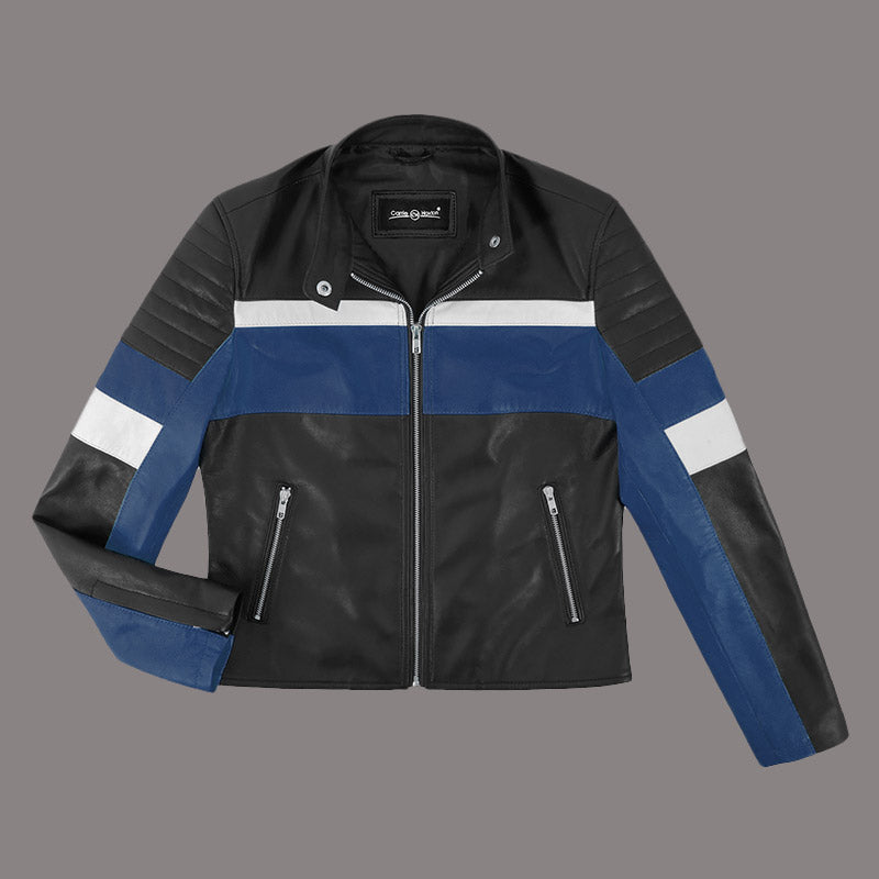 Women Leather Biker Racer Jacket WILLOWVALE