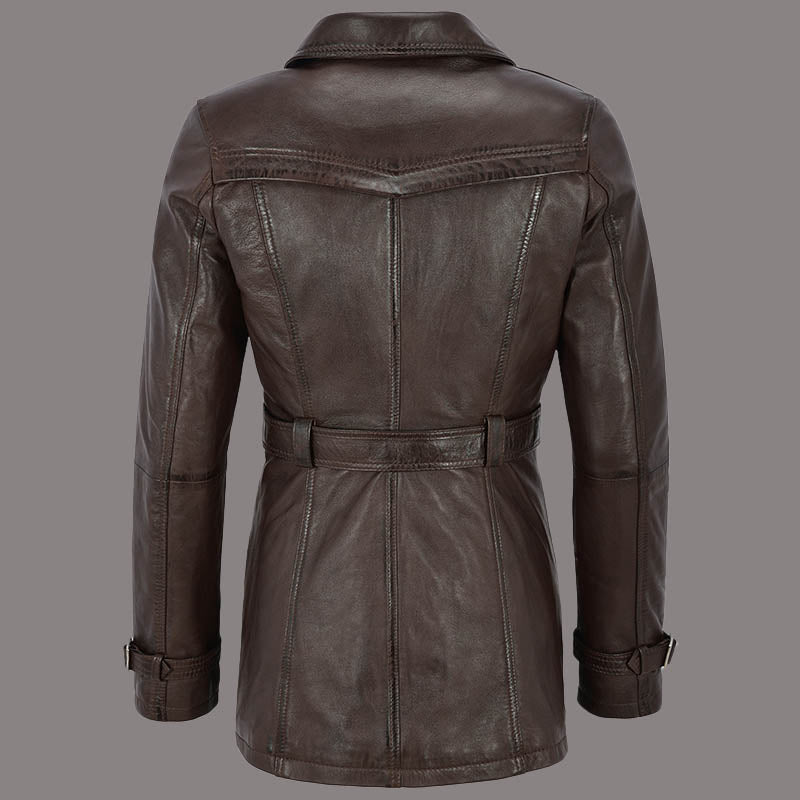 Double Breasted Women's Leather Coat BROOKSIDE