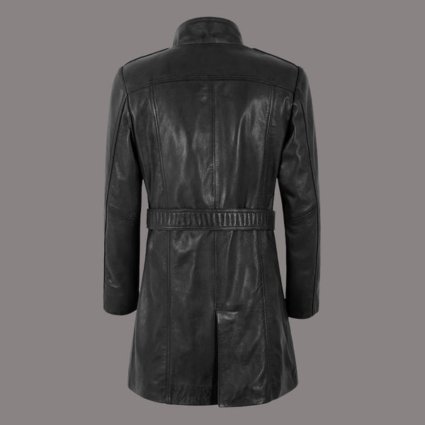 Women 3/4 Length Leather Coat STARLIT