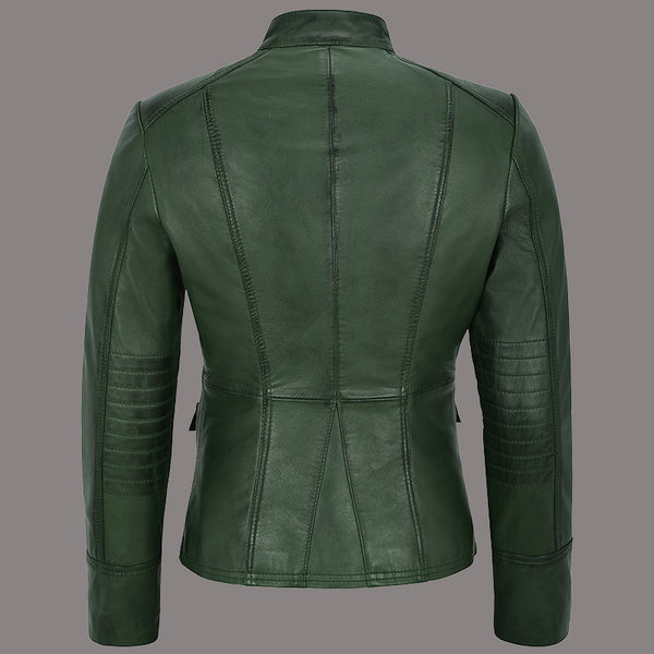 Women Military Style Leather Jacket VALOR