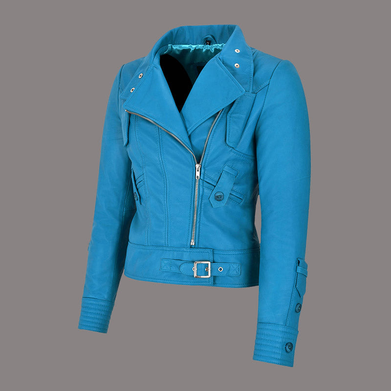 Women Leather Biker Jacket BROOKMERE