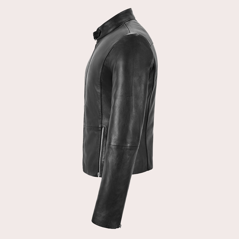 Women's Leather Racer Jacket KYREL