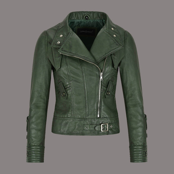 Women Leather Biker Jacket BROOKMERE