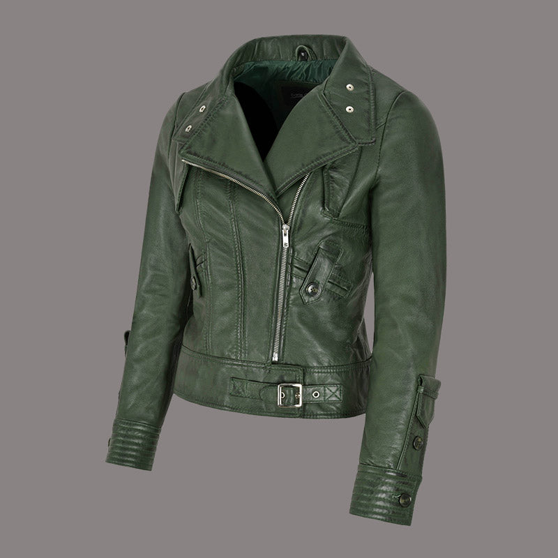 Women Leather Biker Jacket BROOKMERE