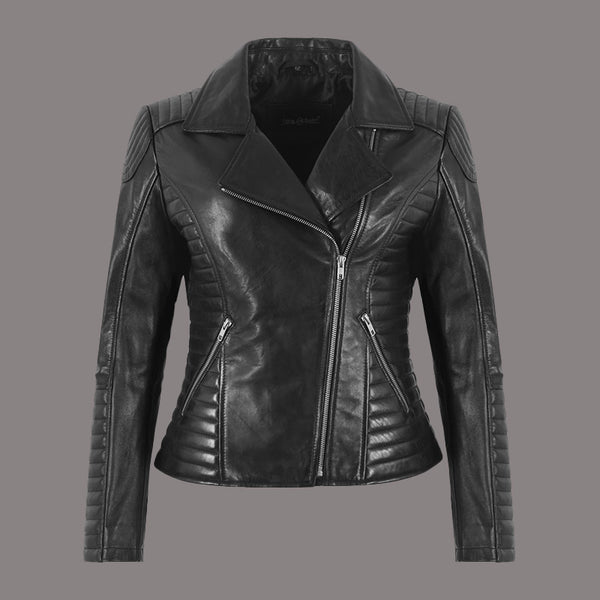 Women's Leather Biker Jacket GRASMERE