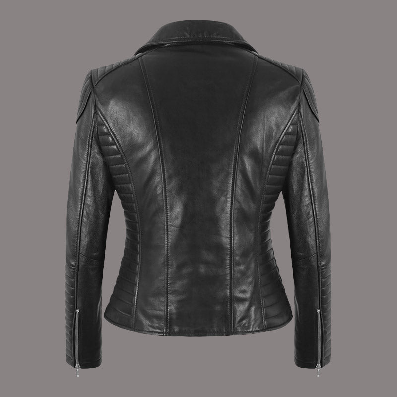 Women's Leather Biker Jacket GRASMERE