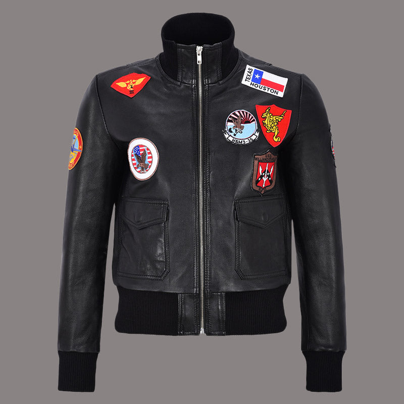 Top Gun Leather Jacket For Women Kelly McGillis