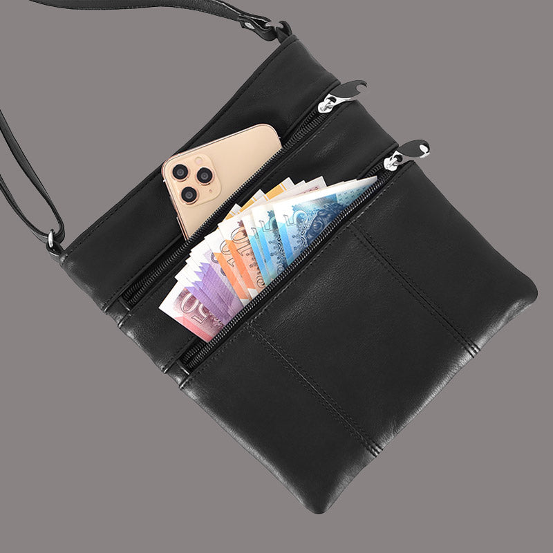 Slim Leather Crossbody Bag for Women