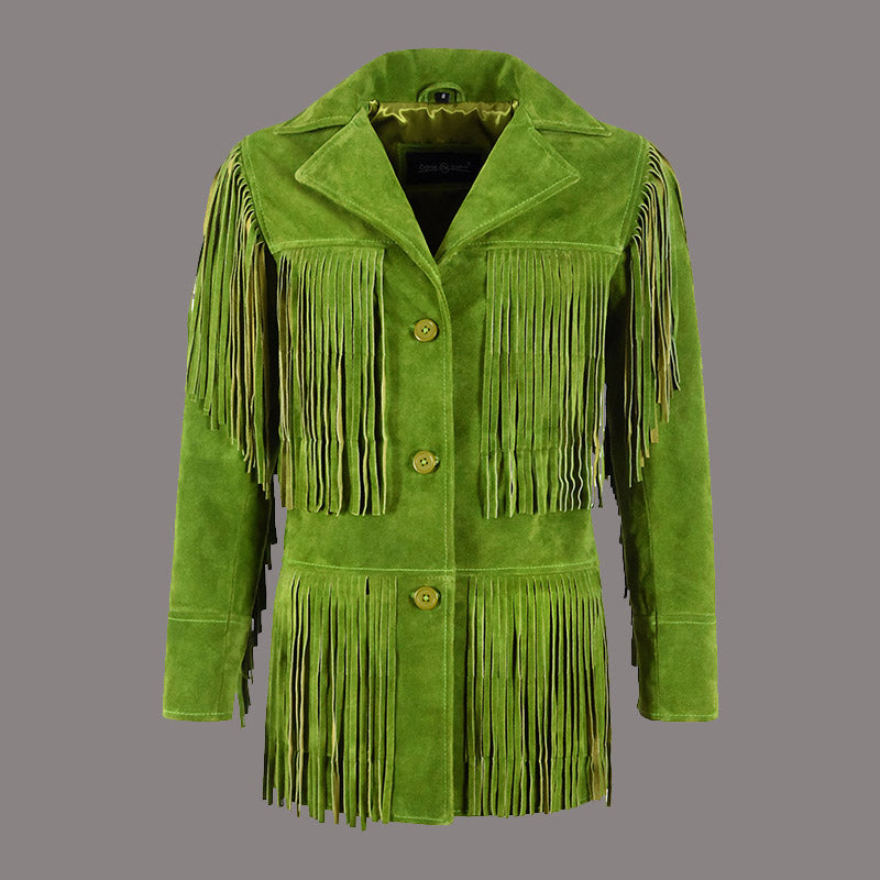 Women's Suede Fringe Jacket AURA