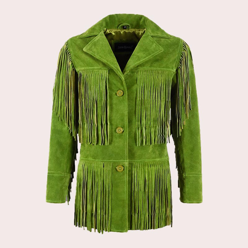 Women's Suede Fringe Jacket AURA
