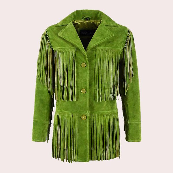 Women's Suede Fringe Jacket AURA