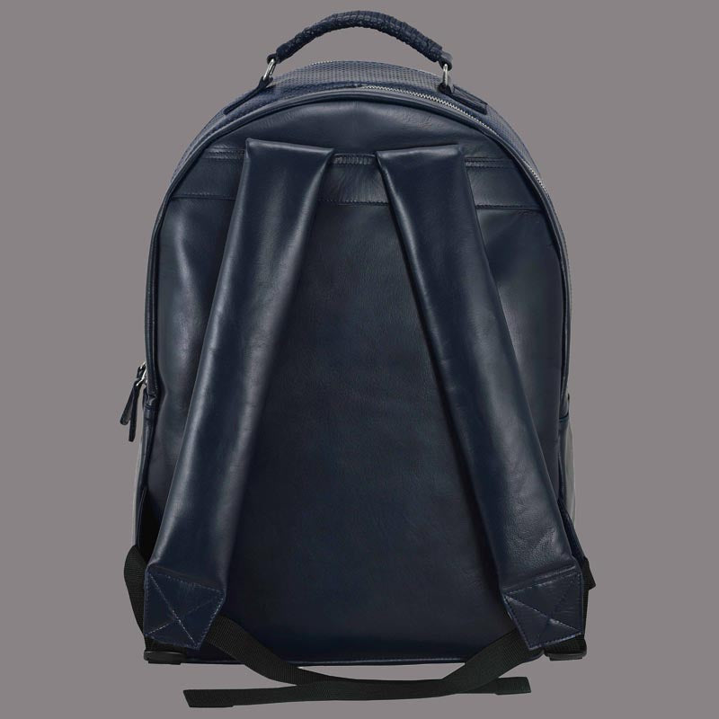 Union Jack Leather Backpack Navy Blue