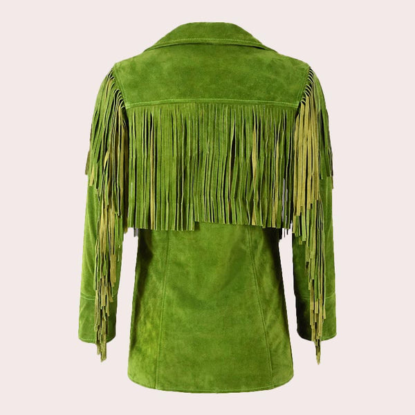 Women's Suede Fringe Jacket AURA