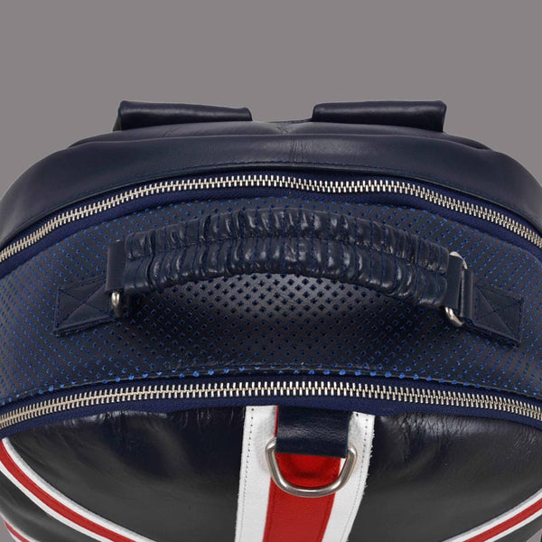 Union Jack Leather Backpack Navy Blue