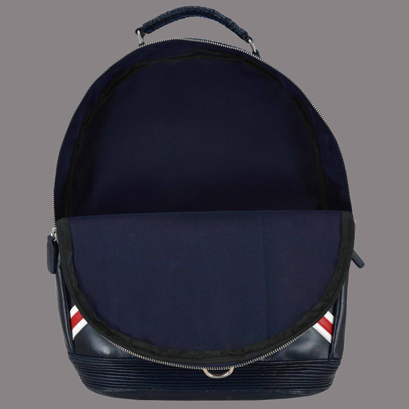 Union Jack Leather Backpack Navy Blue