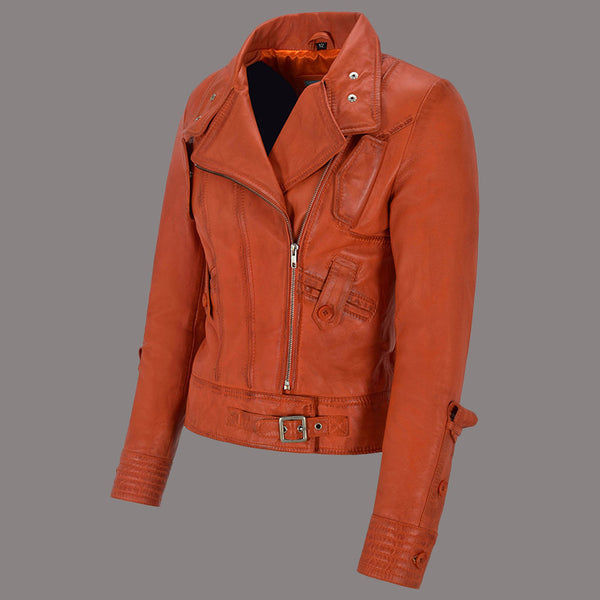 Women Leather Biker Jacket BROOKMERE