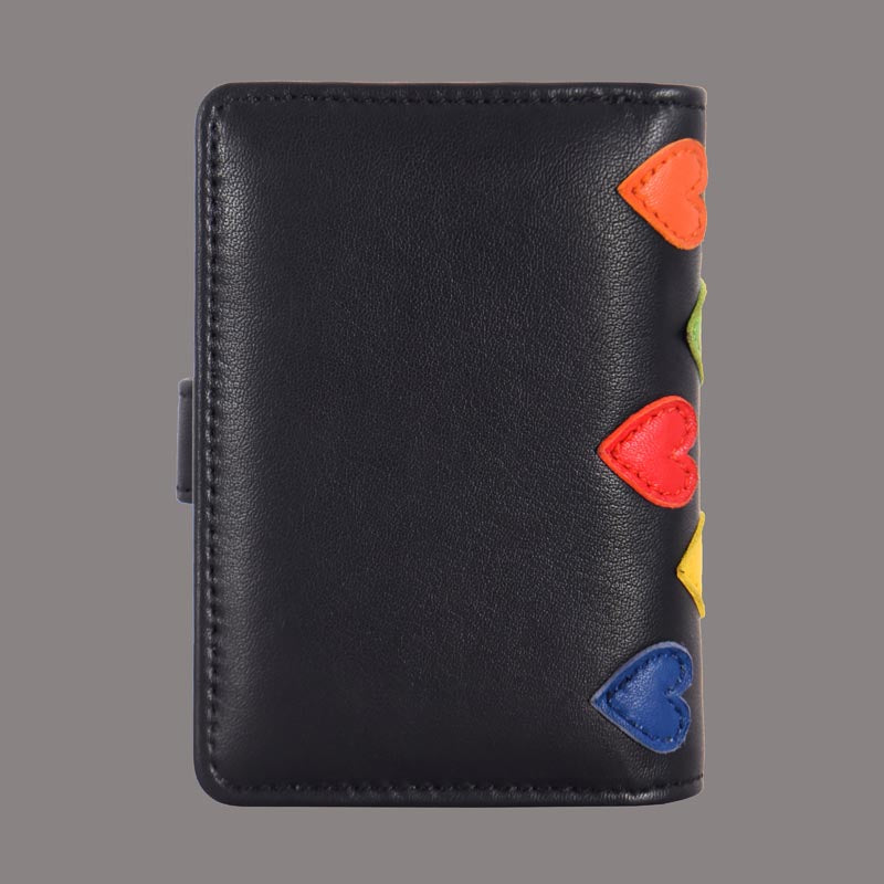 Heart Design Leather Wallet Card Holder for Women