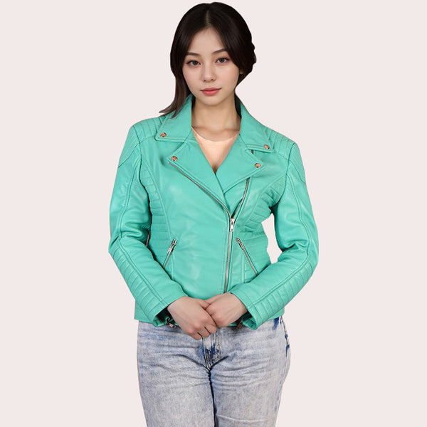 Women's Leather Biker Jacket GRASMERE