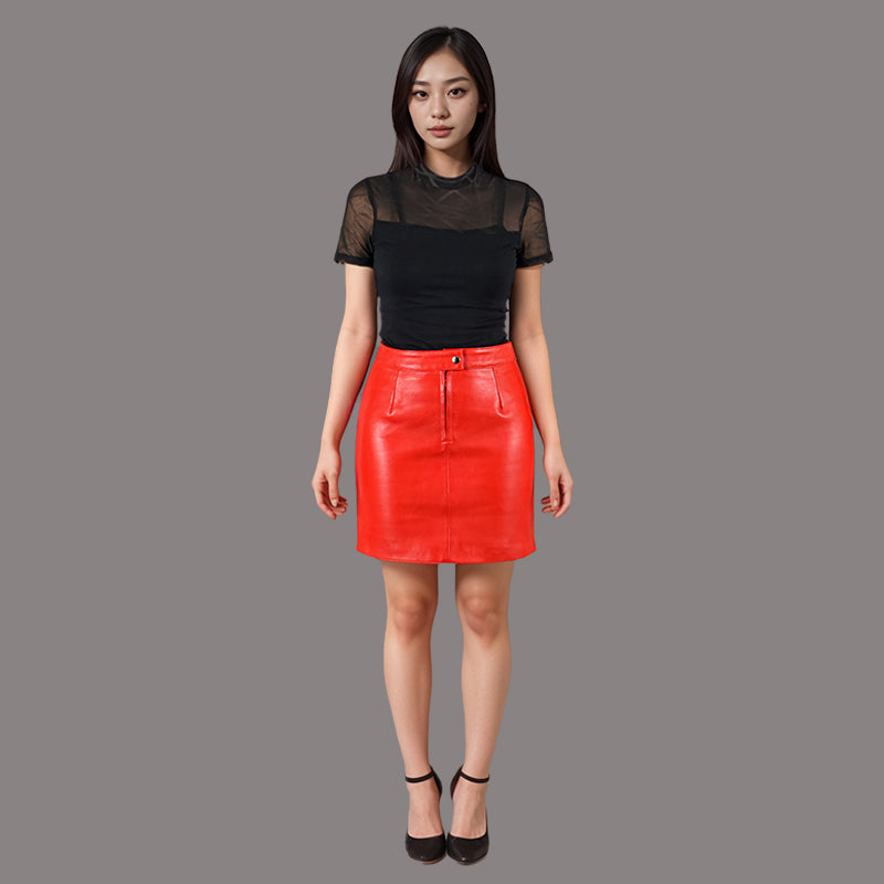 Women's Real Leather Skirt KENDAL