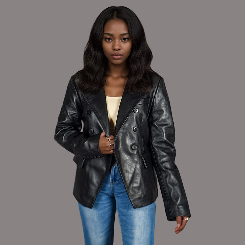 Women's Leather Blazer