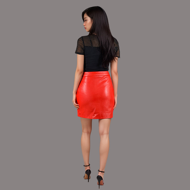 Women's Real Leather Skirt KENDAL